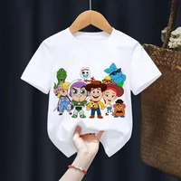 Summer Toy Story Children T Shirt Woody Buzz Lightyear Clothes Kawaii Short Sleeve Anime Cartoon Kids Boys Girls Casual Tee Top 1
