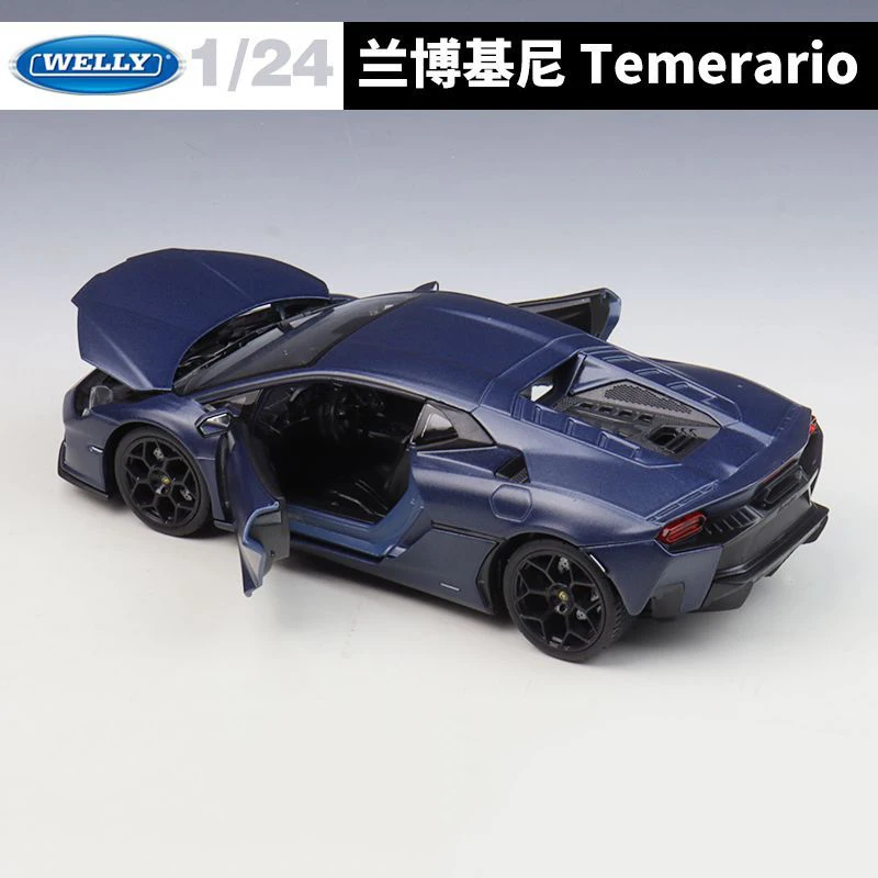 1:24 람보르기니 테메라리오 합금 스포츠카 모델 다이캐스트 금속 트랙 레이싱 자동차 모형 시뮬레이션 컬렉션 어린이 선물