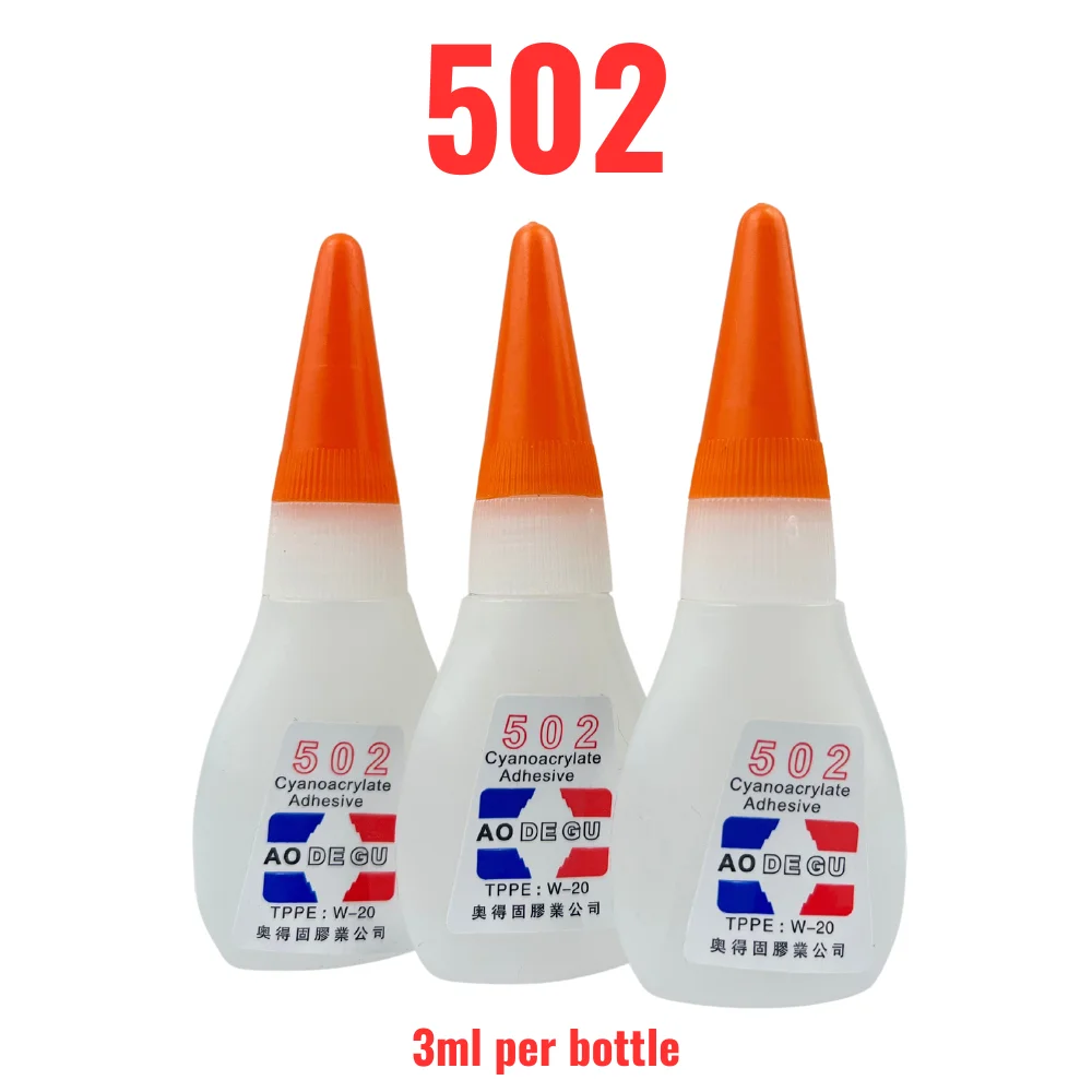 빠른 건조 즉시 초강력 접착제, DIY 액체 쥬얼리 장난감 신발, 투명 접착제, 3ml 502, 6/9 병