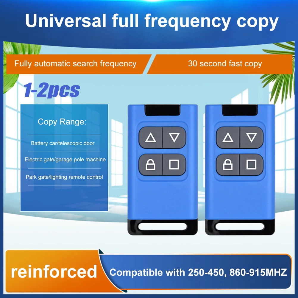12pcsGarageDoorRemoteControlDuplicator860915MHzMultiFrequencyCodeGrabberCloneGate