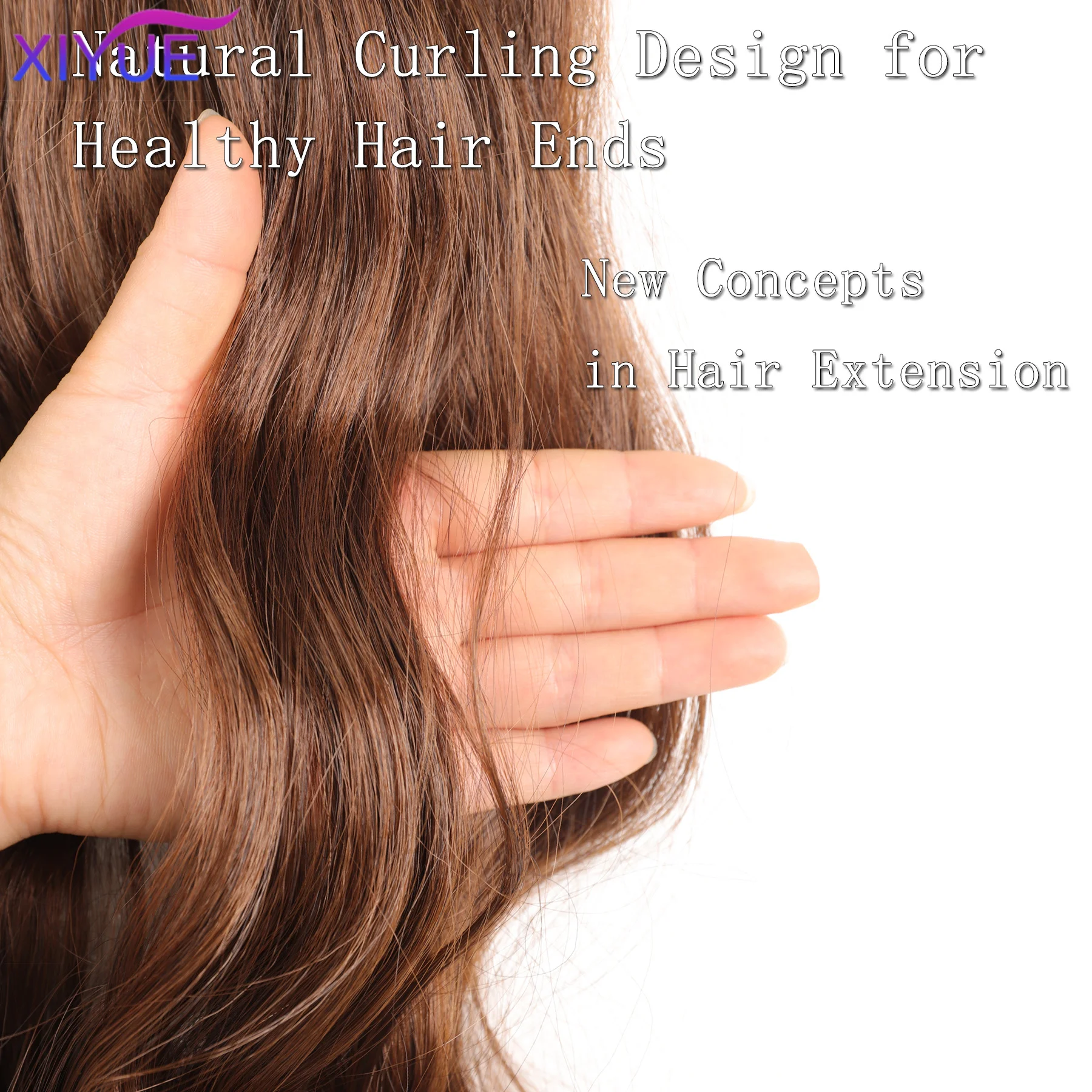 Synthetic Invisible Wire No Clips In Hair Extensions Secret Fish Line Hairpieces Hair Extensions Fake Hair For Women