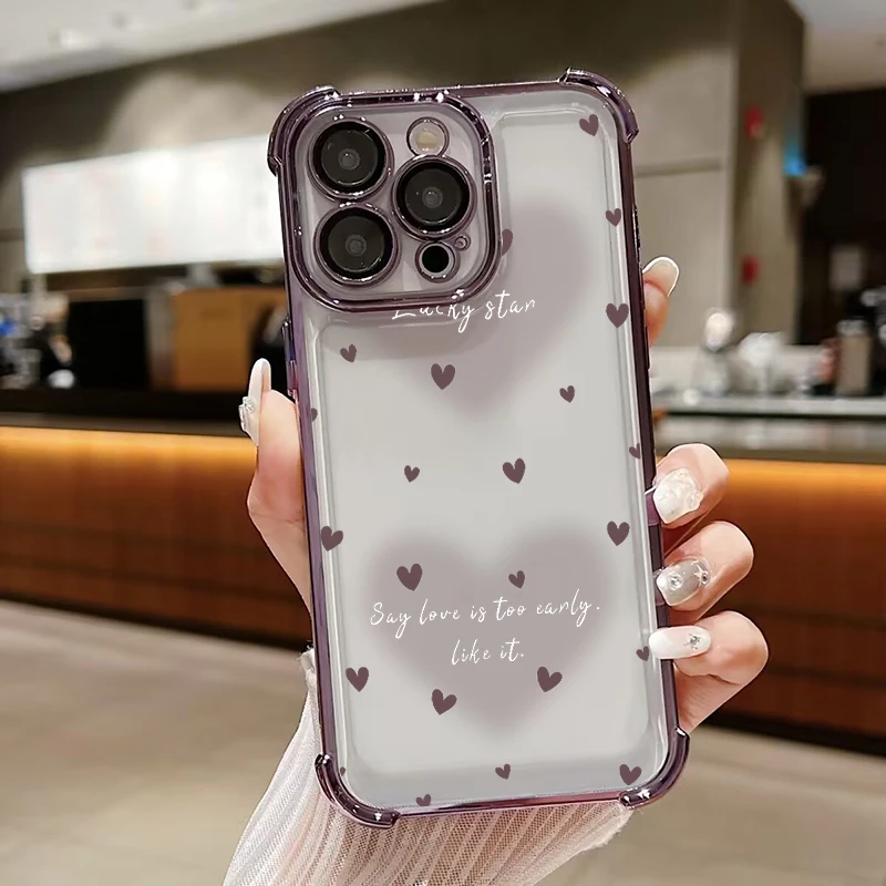 Luxury Love Heart Airbag Phone Case Cover