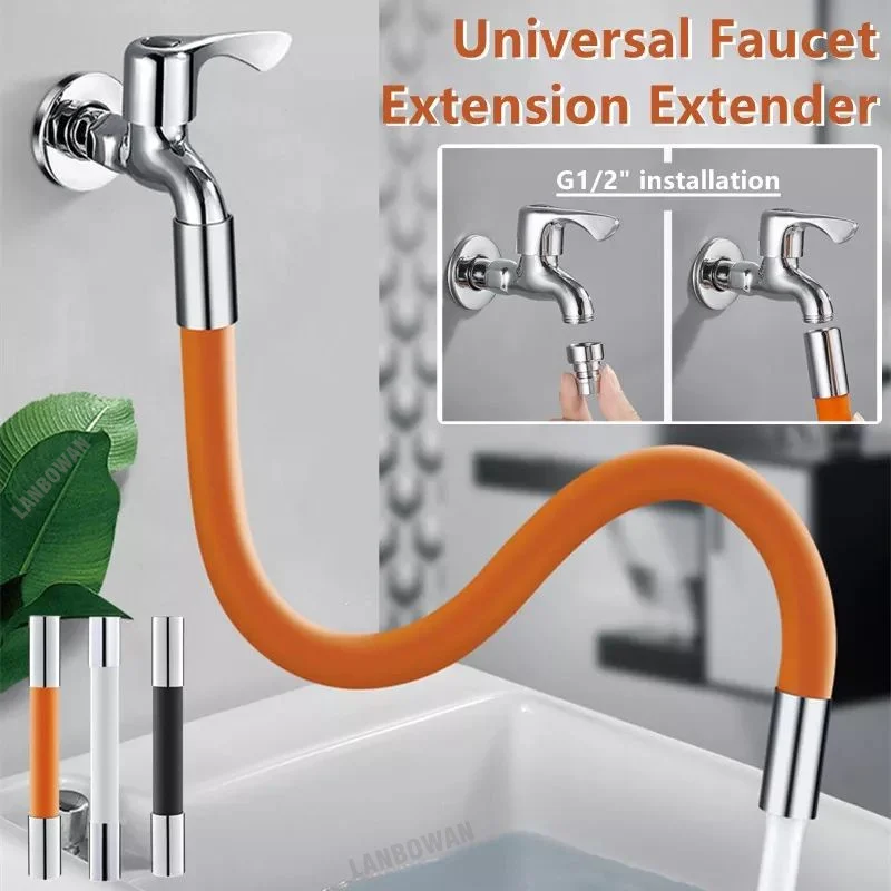 Universal Faucet Extension Extender 360°free Rotating Bending Flexible