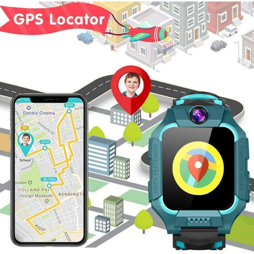 New Kids 2G Smart Watch SOS LBS Tracker Location For Children SmartWatch Camera IP67 Waterproof Learning Toy 2 Way Communication