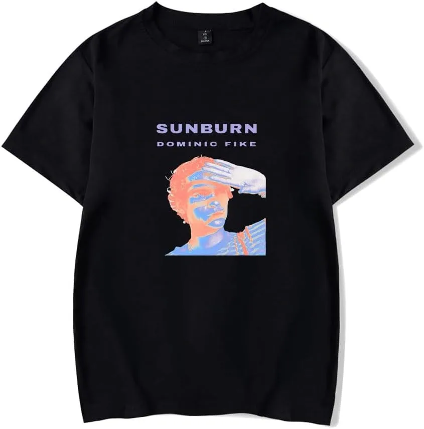

Рубашка Dominic Fike, солнцезащитные ожоги, унисекс, мягкий стиль, Merch, футболка, унисекс, трендовая Повседневная рубашка с коротким рукавом