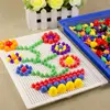 296 Pieces/Set Mushroom Nail Bead Toys Kids 3D Combination Jigsaw Puzzle Games Children DIY Educational Toys Building Blocks 1