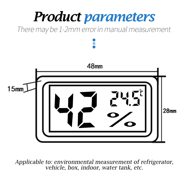 Beekeeping Tools Beekeeping Accessories Beekeeping Beehive Mini Convenient Digital Lcd Hygrometer Thermometer with Sensor Monitoring Display Humidity Detector