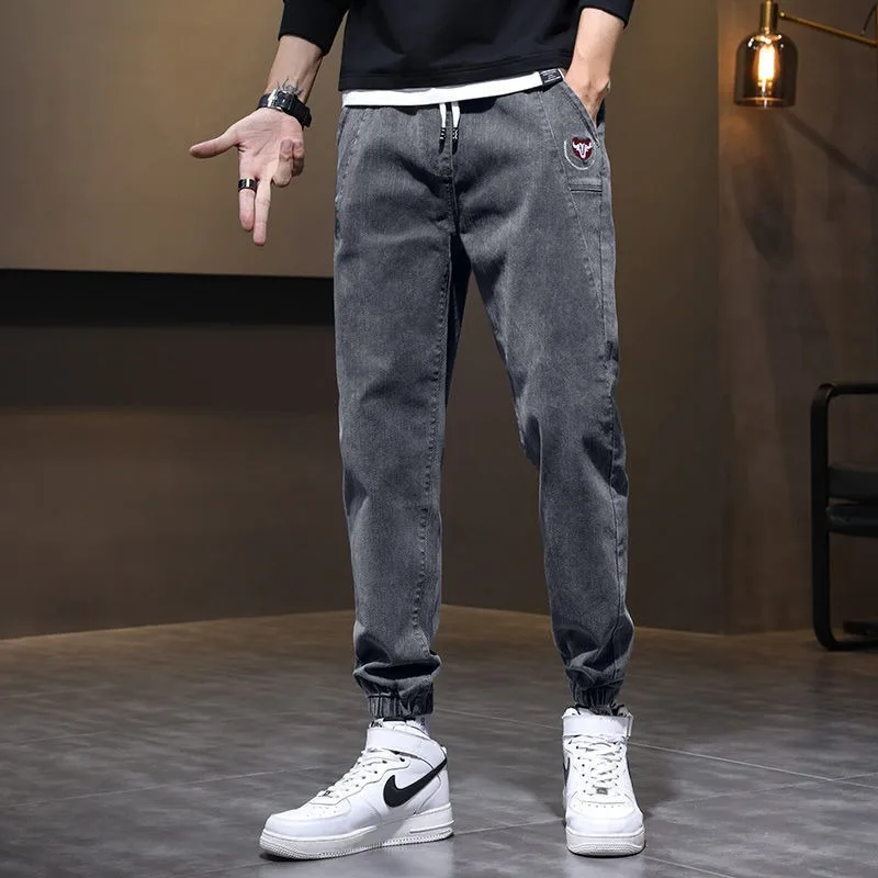 Men Cargo Jeans Denim Jogger Pants Baggy Harem Jean Trousers Plus Size denim pants denim trousers cargo jeans