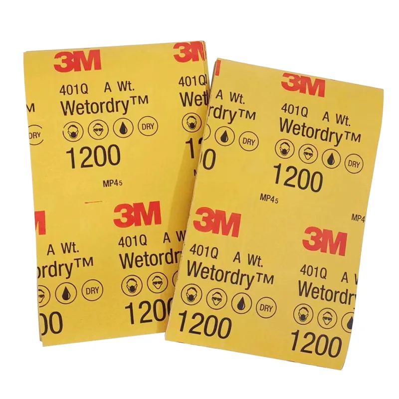 3M 401Q Carta Vetrata 139Mm * 228Mm 1200 Mesh Carburo Di Silicio Rettifica Lucidatura Auto Vernice Primer Rivestimento Abrasivo