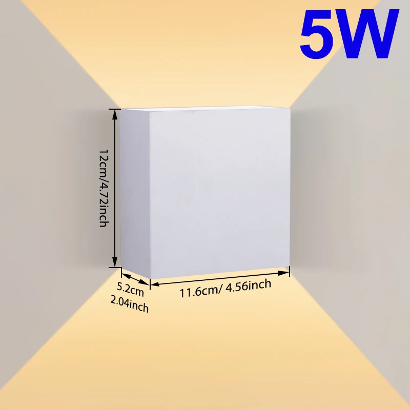 مصباح حائط LED داخلي وخارجي مقاوم للماء ، ABS حديث...