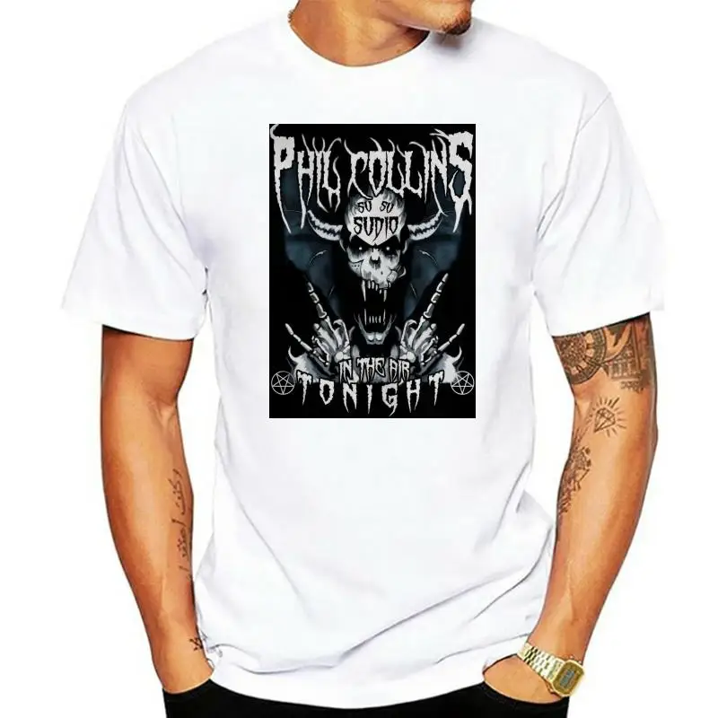 Футболка Фил Коллинз с надписью на сегодняшний день, Мужская металлическая футболка в стиле панк-рок, модные мужские футболки, летняя стильная футболка