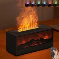 Fireplace Humidifier Flame Humidifier Aroma Diffuser Aromatherapy Essential Oil Diffuser Fragrance Diffuser with Remote Control 1