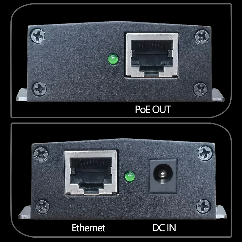 기가비트 POE 인젝터, IEEE 802.3af/at/BT 단일 포트, POE 장치 출력 44V-57V 공급 전원, 10, 100, 1000Mbps 호환