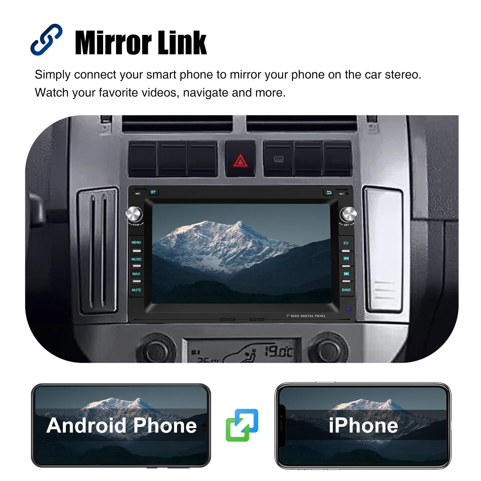 Android 11 Autoradio mit Carplay für VW Golf 5 Caddy T5 Passat,Doppel Din Radio mit Navi 7 Zoll