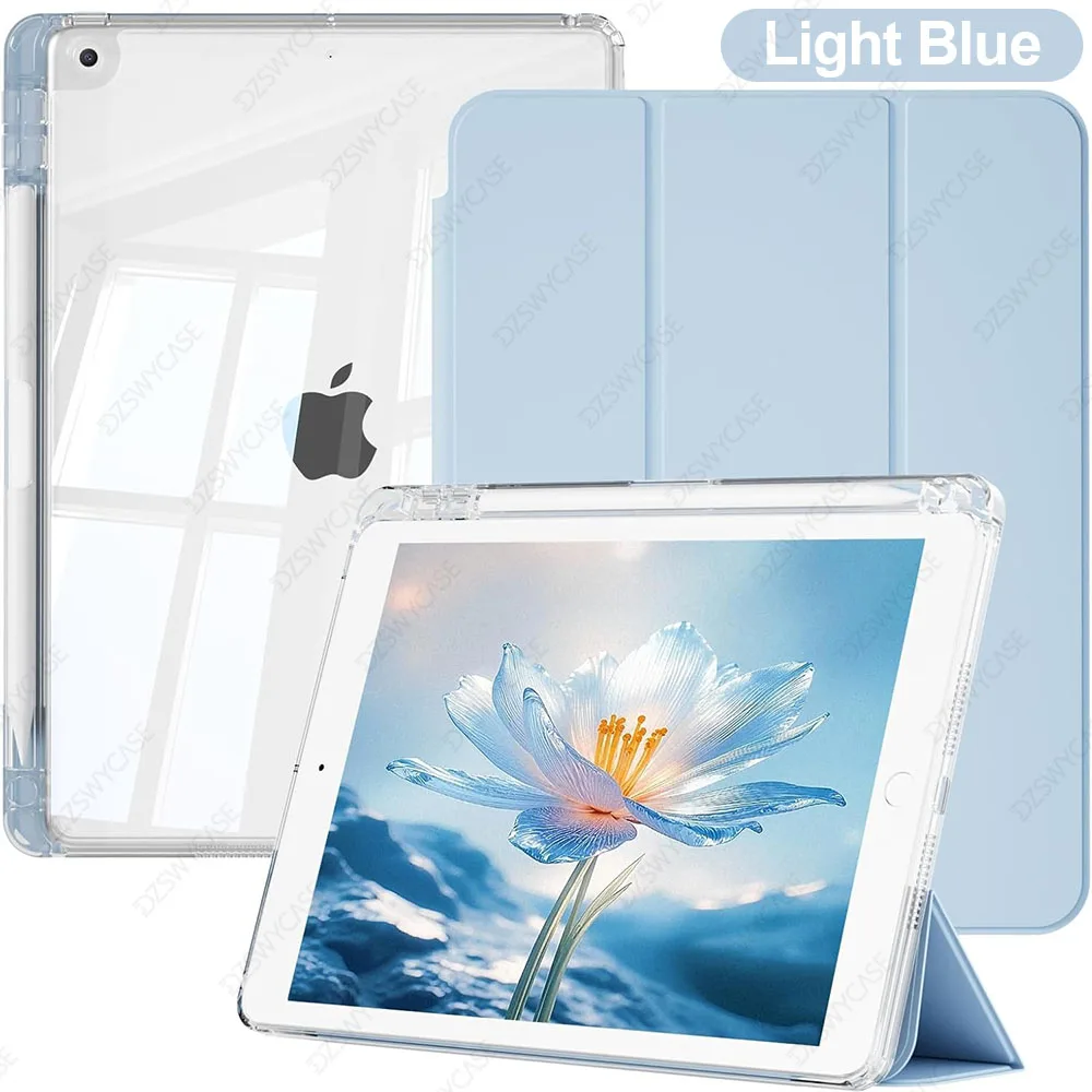 Sleek iPad Case with Pencil Holder and Sleep/Wake Functionality