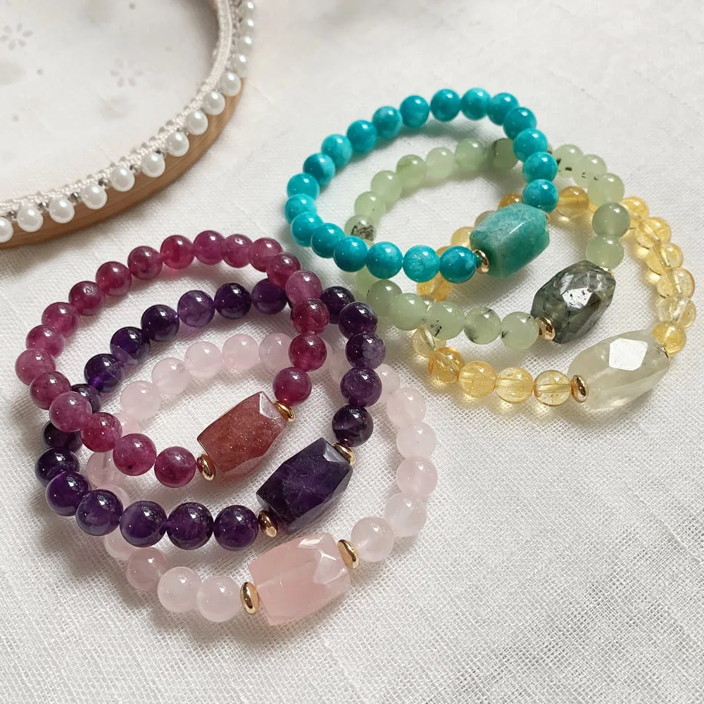 Juego De 2 Pulseras De Resina / Pulsera Acrílica Retro Transparente - México