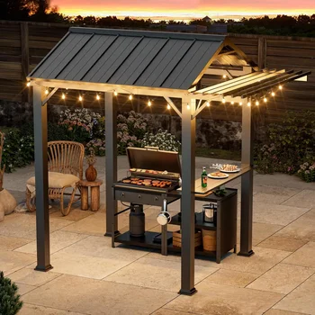 BBQ Grill Gazebo Steel Roof 2