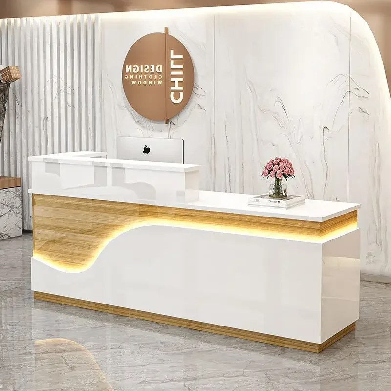 Eption Desk Office Nail Checkout Advisory Commercial Modern Mobile Bar Counter RecReception Desk Beauty Bureau Furniture New