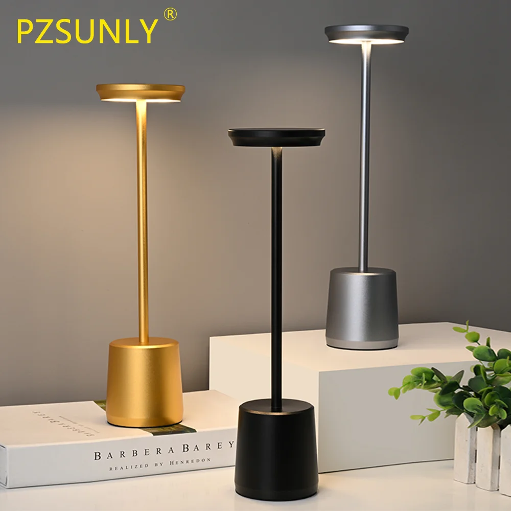 Pzsunly Led Table Lamps Typec Rechargeable 4400ma For Restaurant Bar