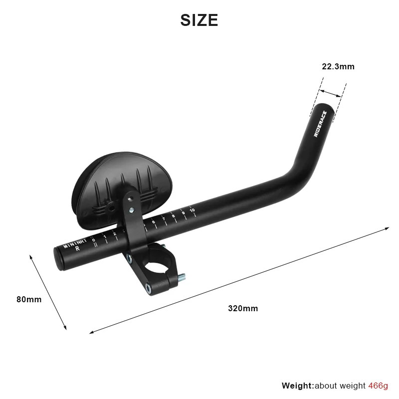 Bike Aero Bars Bicycle TT Handlebar Aluminium Alloy Adjustable Cycling Arm Rest Handlebar Relaxlation Tri Bar Aerobars For Triathlon Mountain Road Bikes I.387594024