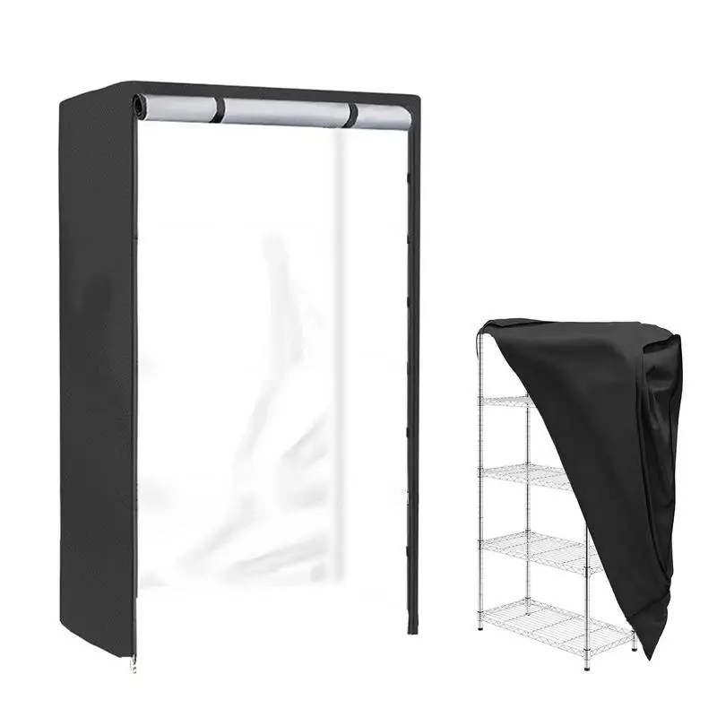 black Shelf Dust Cover Storage Bag Outdoor Garden Patio Furniture Protector High Quality Waterproof Dustproof Chair Organizer 2