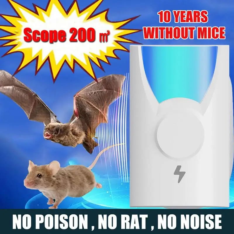 Pestepeller Ad Ultrasuoni Anti Roditore Topi Scarafaggio Ratto Ragno Insetto Us/Uk/Eu Plug Mosquito Killer Repellente Elettronico Durevole