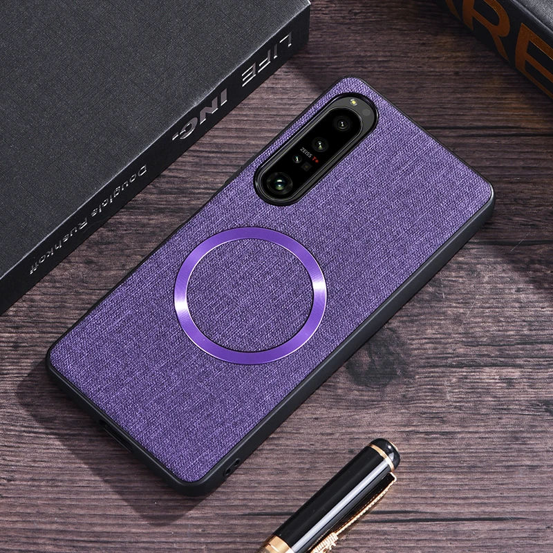 Magsafe Magnetic Charging Case Cover with Business Fabric Back Shell