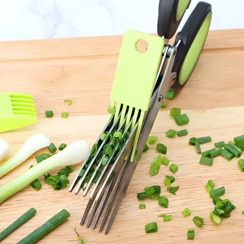 Herb Salad Scissor Kitchen Multifunctional Vegetable Fruit Scissors  Portable Cutter Food Veggie Chopper Shear Knife - Kitchen Scissors -  AliExpress