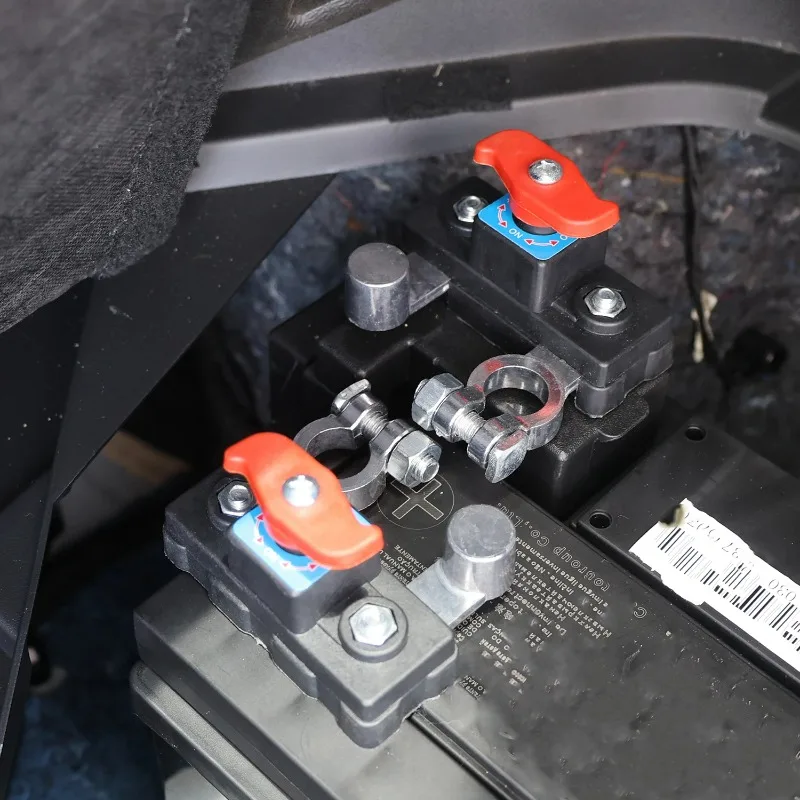 Battery Disconnect Switch Isolator for Car Truck Van Negative Terminal Cut Off with Knob Prevent Battery Drain During Storage