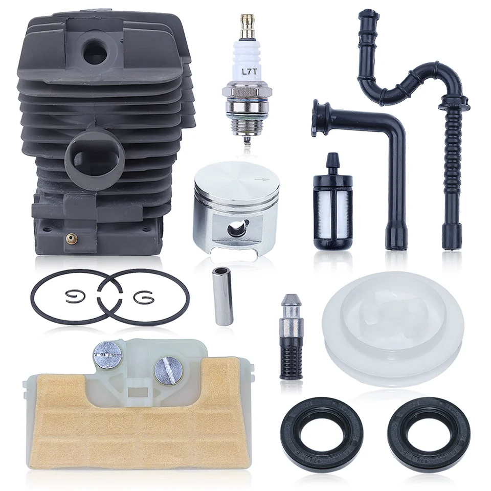 Kit Cilindro 47mm Per Motosega Stihl MS290 MS310 MS390 – Cilindro, Pistone, Anello, Clip E Spinotto, Compatibile Con 029 039