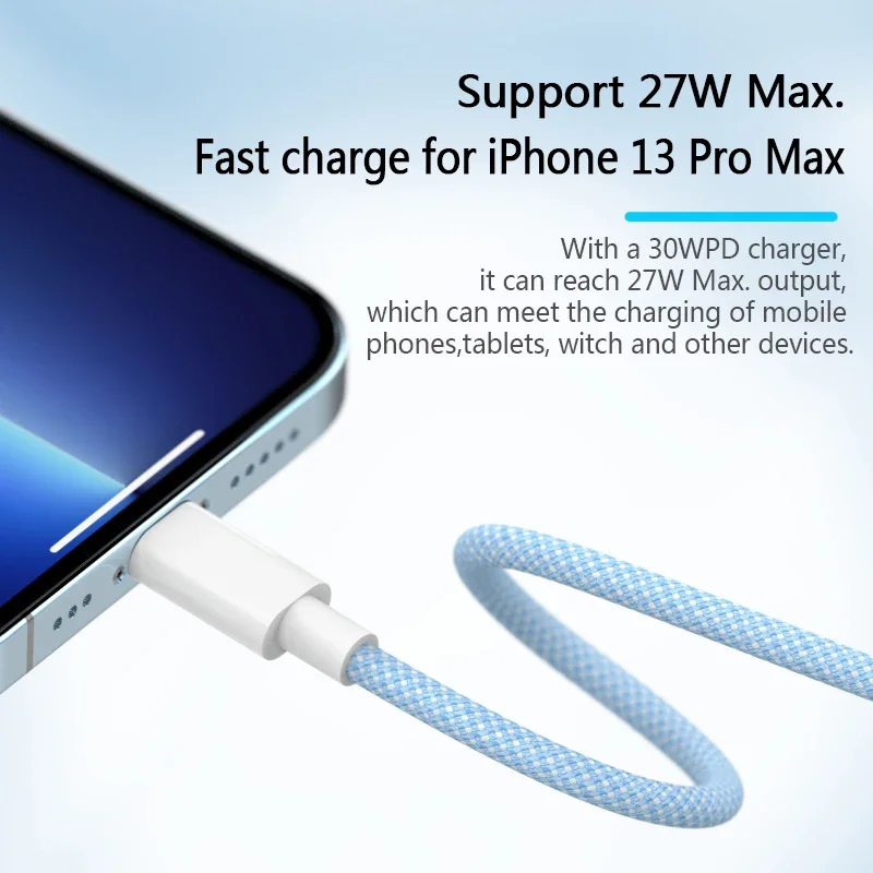 ANSEIP Durable Braided USB C to Lightning Cable, 2M