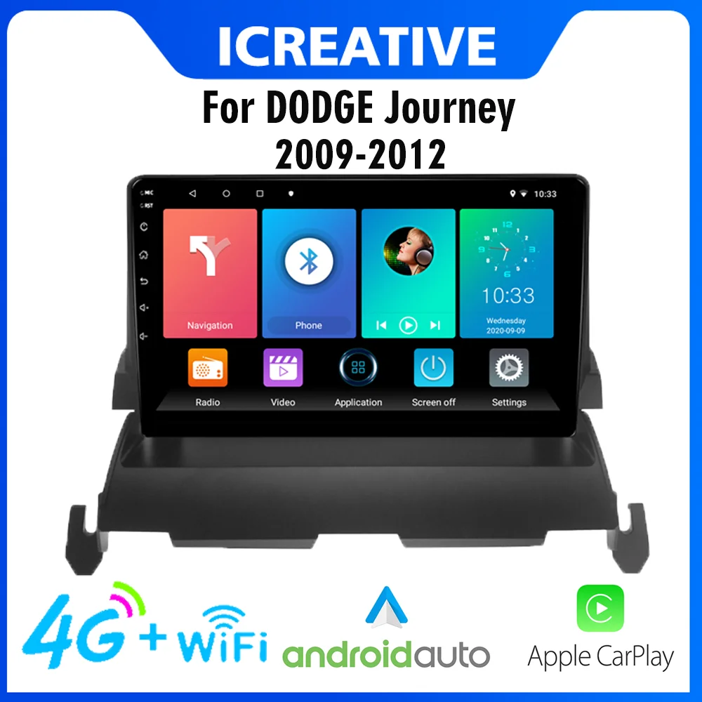 オンラインストアセール 2 Din 9 アンドロイド4グラムcarplayダッジジャーニー09 12ヘッドユニット用カーマルチメディア オーディオfm Bt Gpsナビゲーションプレーヤー 破格値下げ Chasemg Com