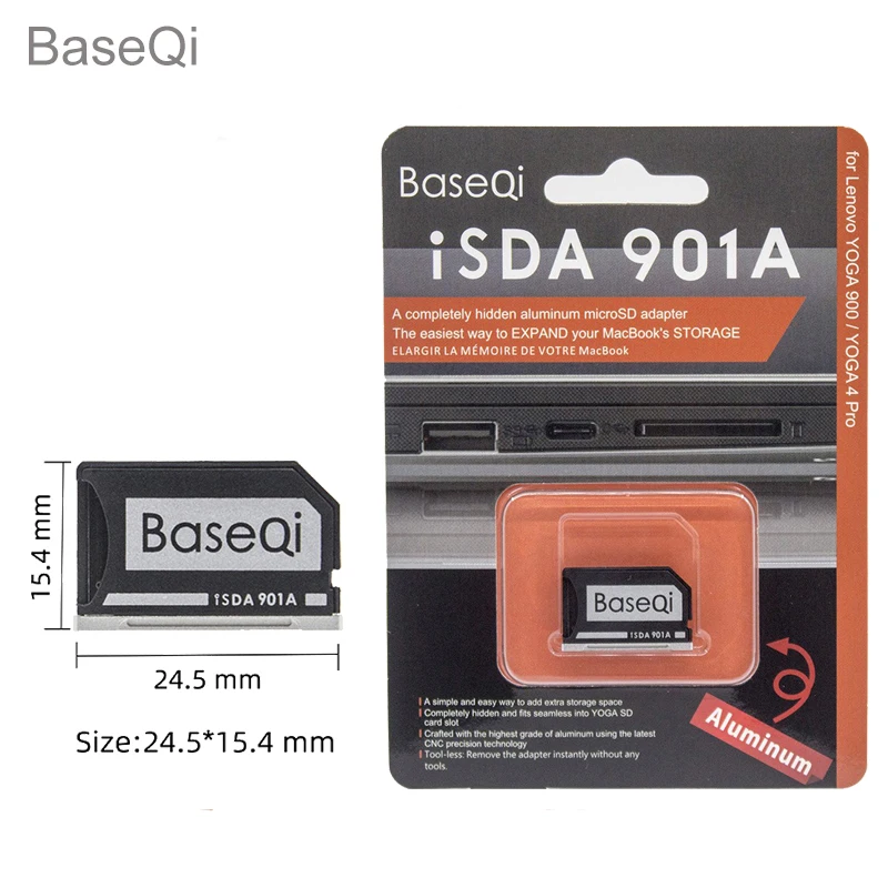 Baseqi para Lenovo Yoga900 Dell Inspiron7000 14 Polegadas Dell 7000 156 Polegadas 7560 Alumínio Adaptador de Cartão Micro sd - Imagem 2