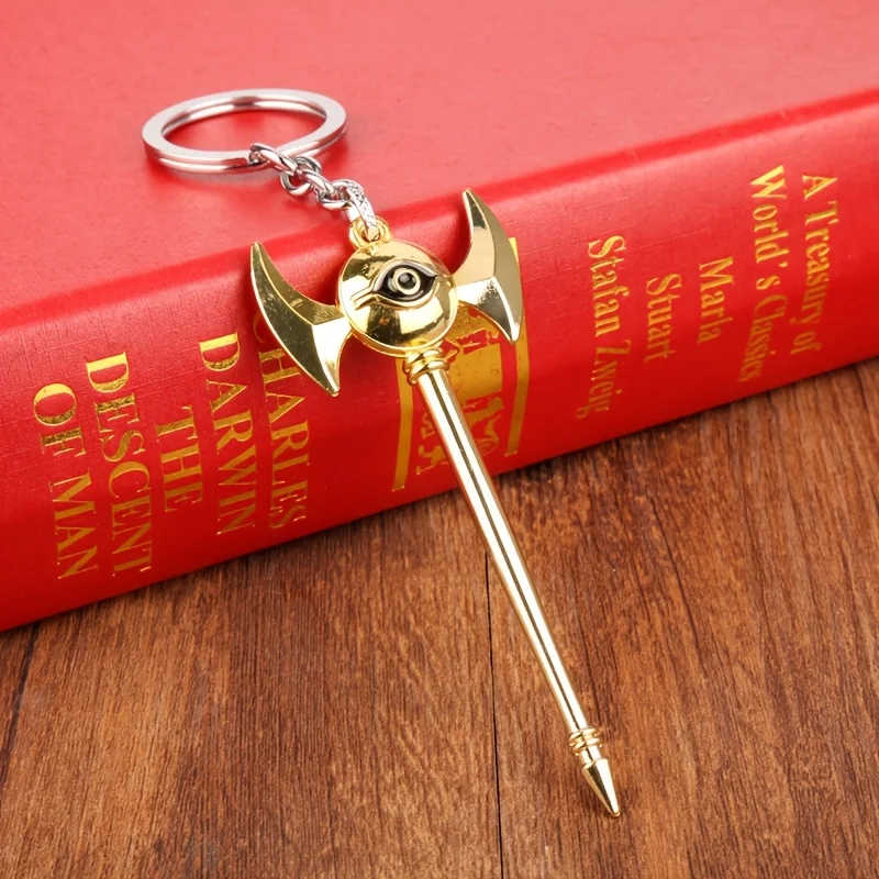 1pc funk zinc alloy millennium artifact tin rod game props keychain pendant