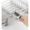 Kitchen Sink Drain Rack Stainless Steel Extendable Dish Drying Rack Drain basket Fruit Vegetable Washing Drainer Storage rack 6