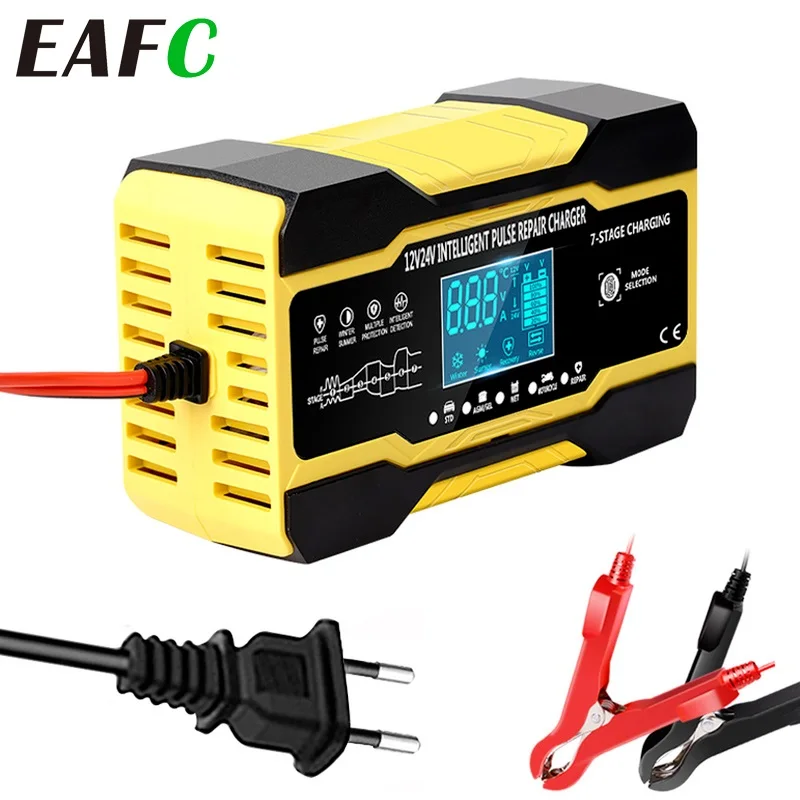 YDBAO Autobatterie Ladegerät 10A 12V 24V Batterieladegerät  Vollautomatisches Batterie Mit LCD Touchscreen Automatische  Temperaturkompensation Reparaturmodus Für Auto Motorrad Boot Rot:  : Elektronik & Foto