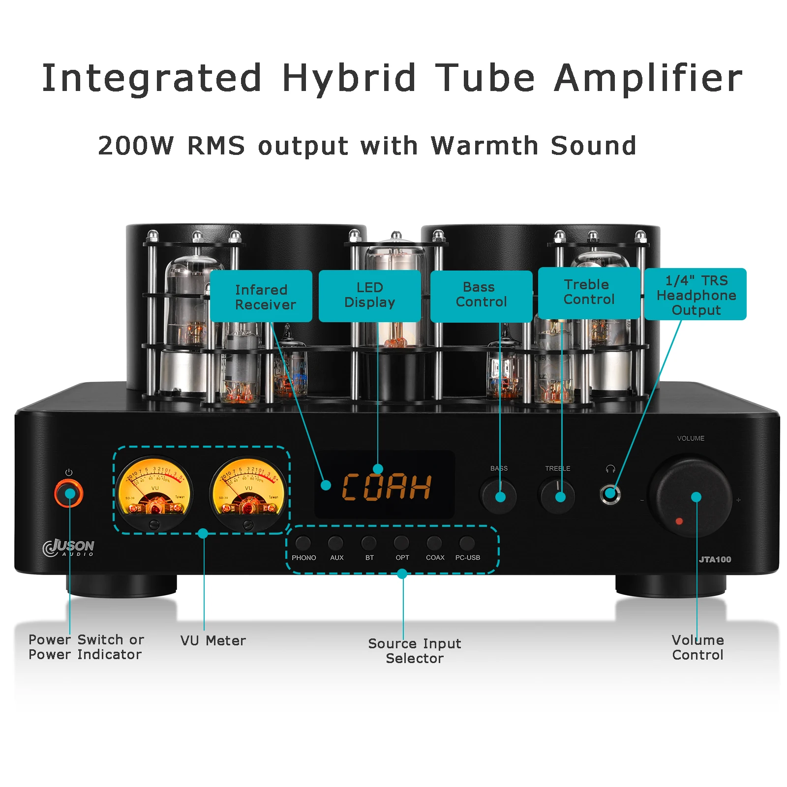 Juson Audio JTA100 200W Tube Amplifier Vacuum Valve Hifi