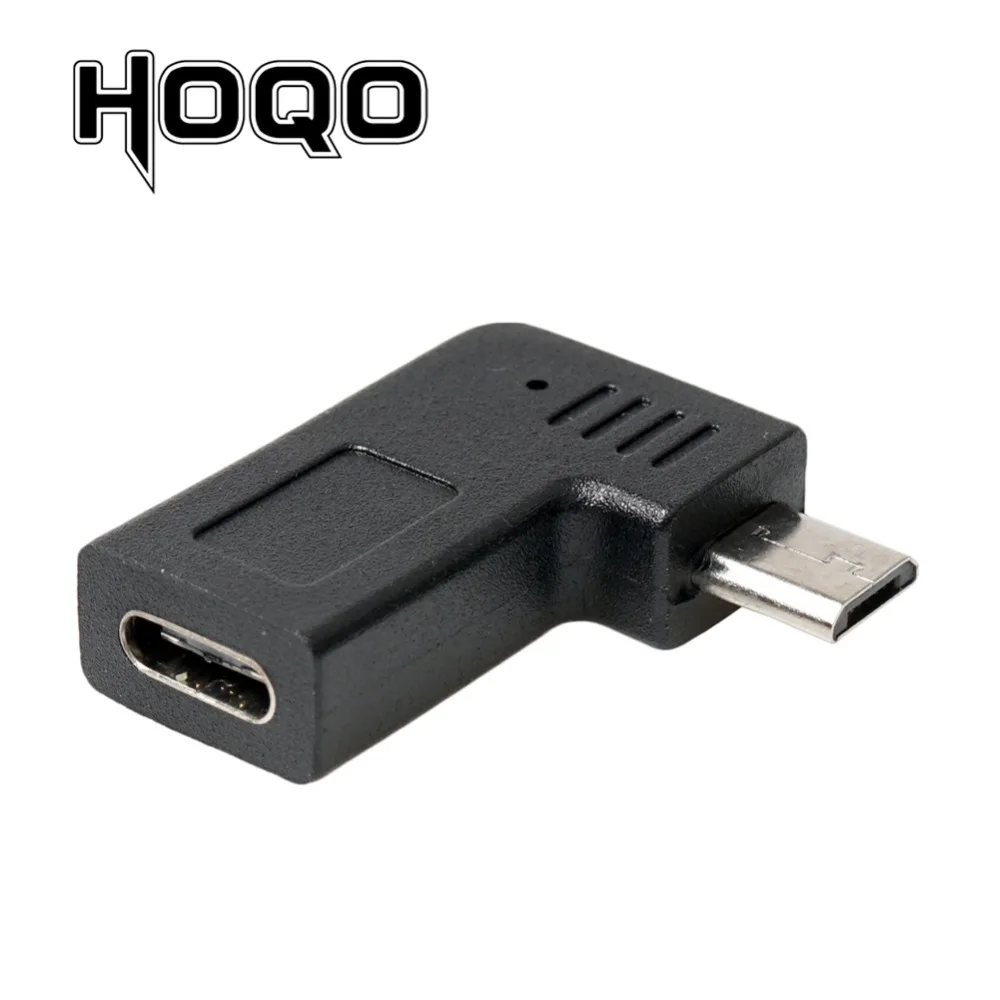 왼쪽 오른쪽 각도 마이크로 USB-유형-c 여성-마이크로 USB 남성 90도 유형 C 충전 데이터 어댑터 마이크로 USB USBC 변환기