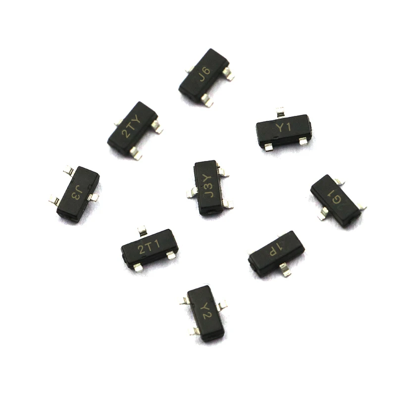 50PCS S8050 SS8550 2N4401 Printed J3Y NPN Power Transistor SMD Triode Package SOT23