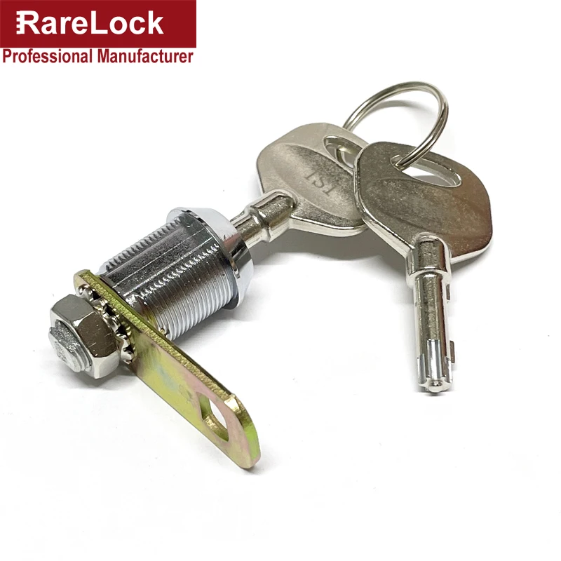 High Security Cam Lock for Cabinet ATM Cash Box Safe Box Equipment Brass Key DIY Furniture Hardware MMS364 A