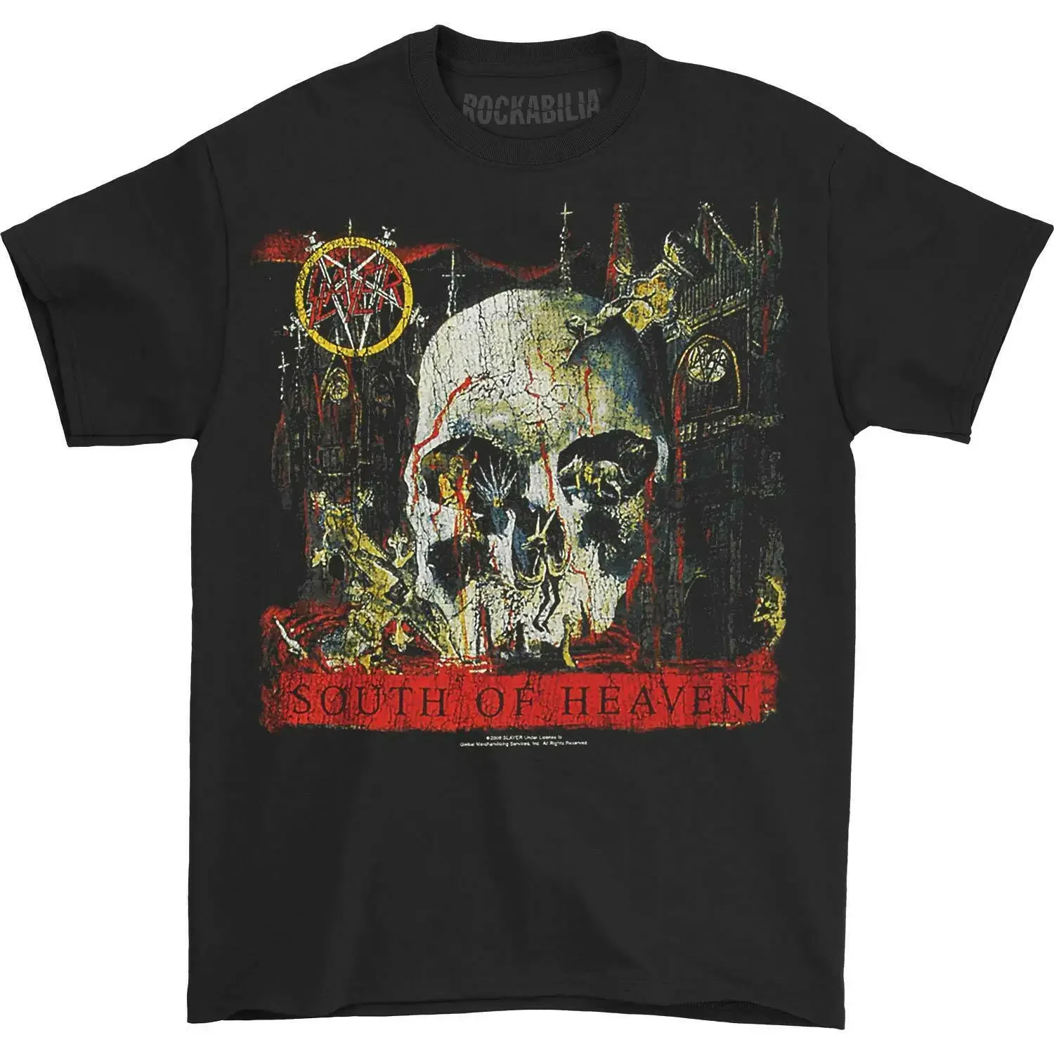

Slayer Men's South Of Heaven T-shirt X-Large Black2024 High quality Brand T shirt Casual