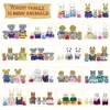 Simulation Forest Animal Family 1:12 Scale Dollhouse Bunny Reindeer Pretend Game Set Children's Christmas For Girl Birthday Gift 6