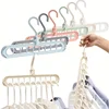 5pcs Heavy-duty Folding Clothes Hanger Combination Set, Multi-layer Space-saving Clothes Hanger Hooks, Hanging Clothes Storage 6