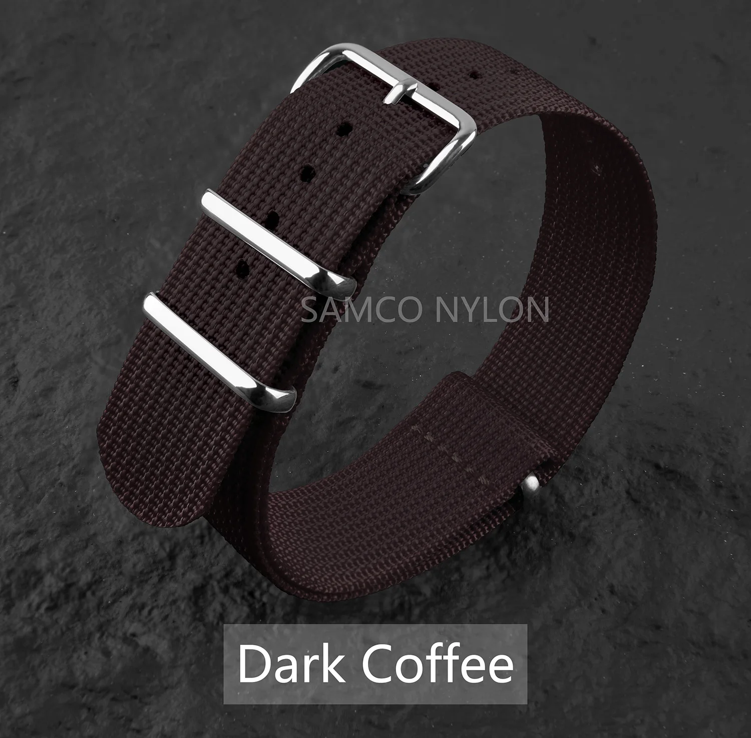 Durable Ribbed Nylon Watch Band - Comfortable & Washable Military-Style Strap for Men