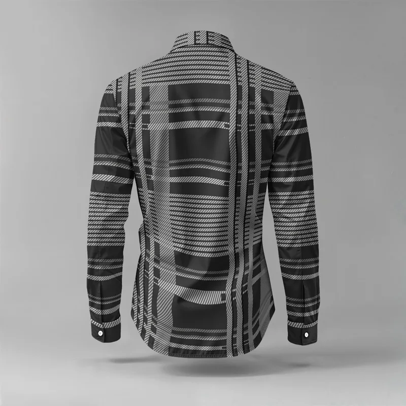 Set di camicie da uomo primavera estate 2025, stampate, alla moda, semplici, in due pezzi, a maniche lunghe, stile urbano di alta qualità_voghion.com