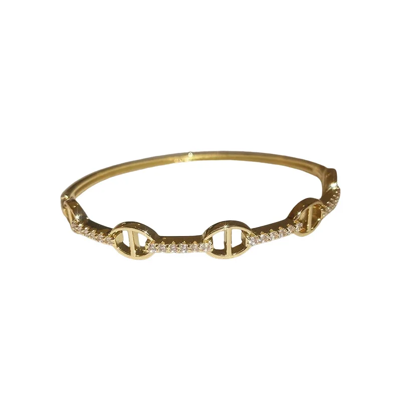 NISHIZAWA Zircon Oval Bracelet Fashion Design Bracelet Hand Jewelry Super Flash Jewelry 5