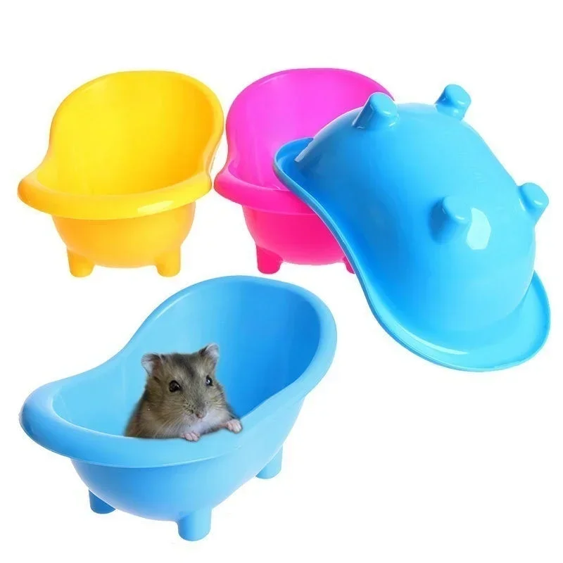 Mini Hamster Gerbils Small Pets Bathtub Bath Sand Room Bathroom Bathing Case Random Color