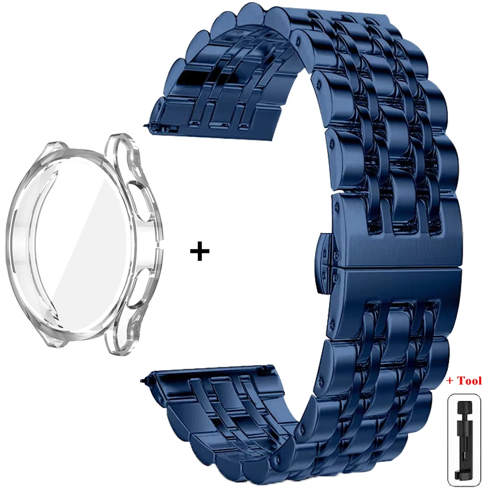 Stainless Steel Watch Strap with Soft TPU Protector Case