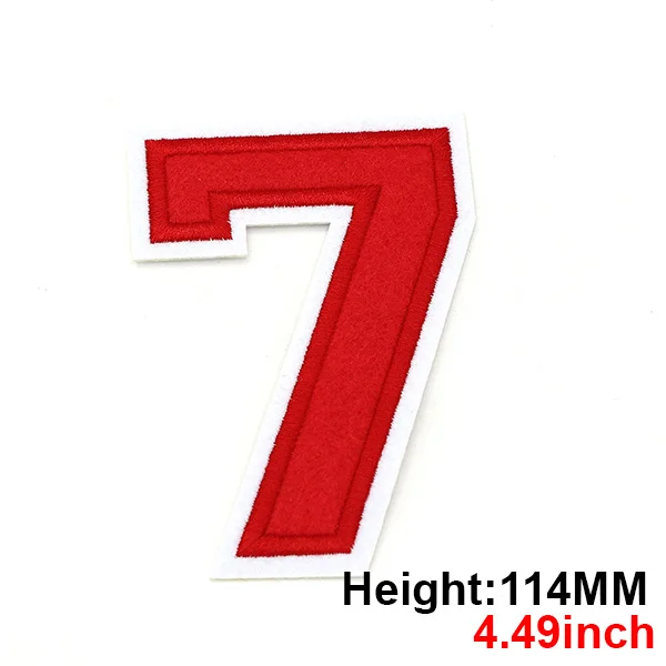 Large Black Embroidered Number Patch 114mm - Iron-On Applique for Clothing, Accessories, and Crafts
