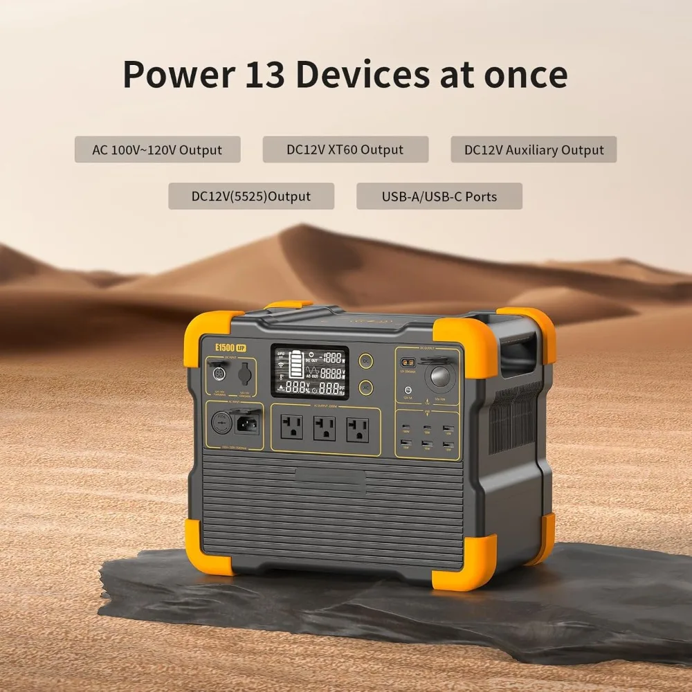 Portable Power Station,Solar Generator Battery Backup, Fast Charging Power Station for Home use, RV, and Outdoor Camping 4